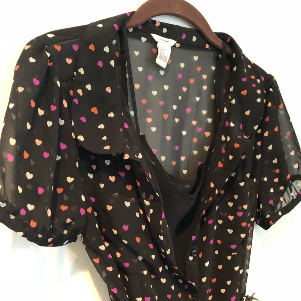 Adorable Button Down Heart Dress — Forever 21